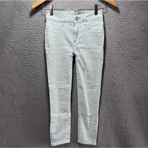 American Eagle Outfitters Jeans Women Size 00 Light Green Skinny Mid Rise